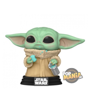 Funko Pop Star Wars Mandalorian Grogu With Cookies 465 flocked vinyl figuur